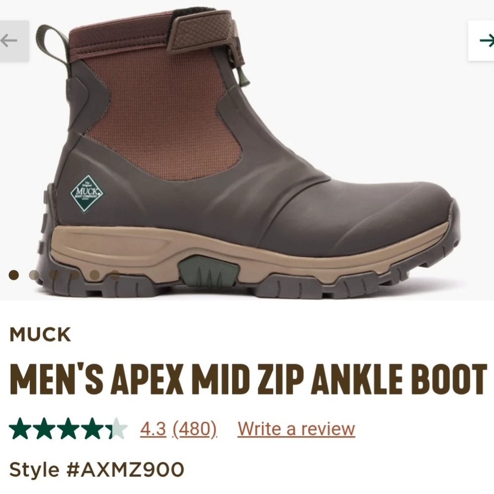 Brown Muck Waterproof Ankle Boots